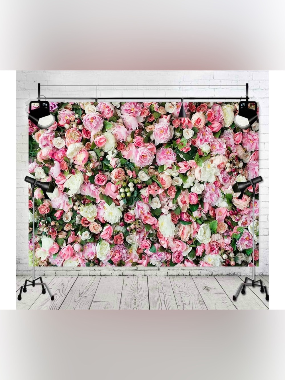 Art Studio 3D Flower Photo Background Pink Rose Photography Backdrop